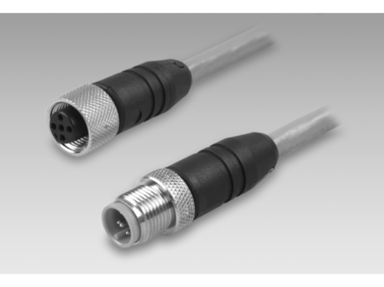 Baumer Cable with male/female M12, 5-pin, straight, A-coded, 2 m