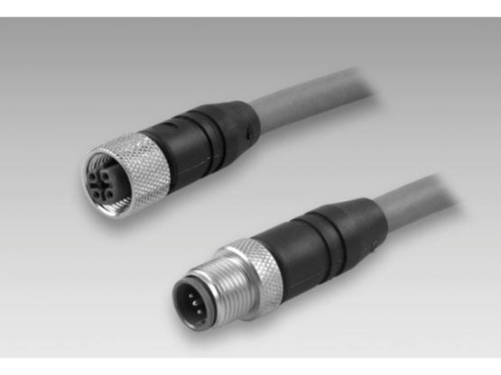Baumer Cable with male/female M12, Profibus, straight, B-coded, 0.3 m (stub line)